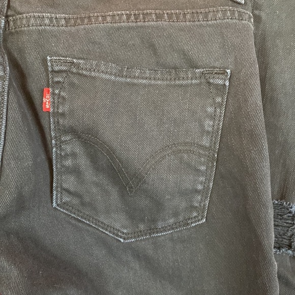 Y2K Levis Classic Black Hi Rise Skinny 632 Distressed Jeans - Picture 14 of 15
